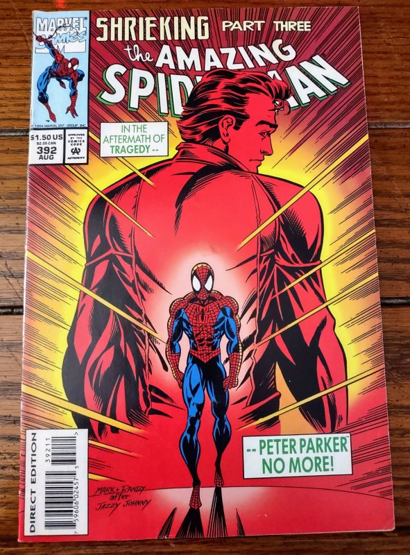 The Amazing Spider-Man #392 (1994) Mid-grade ASM 50 Homage Cover John  Romita Sr | Comic Books - Modern Age, Marvel, Spider-Man, Superhero