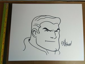 Original ED MCGUINNESS Captain Marvel Comic Art Sketch!