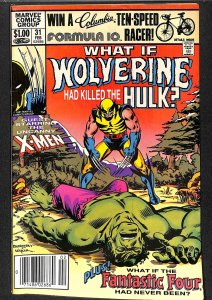 What If? #31 FN- 5.5 Newsstand Variant Wolverine killed the Hulk!