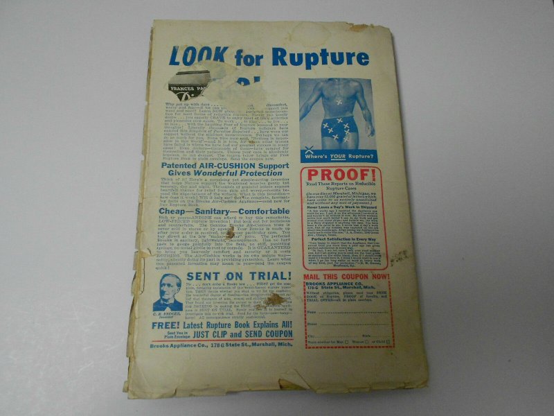 1949 SUPER-DETECTIVE #3 10/49 Pulp Fiction GIRL FRIDAY Interior Comic GD+