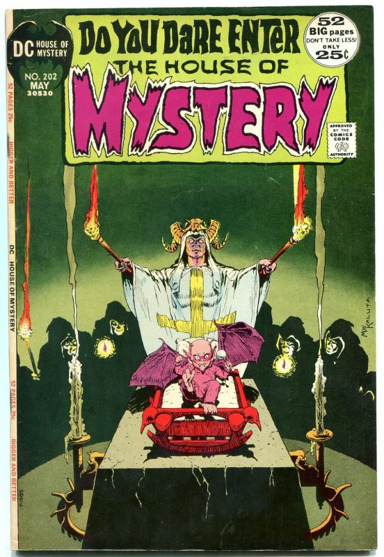 HOUSE OF MYSTERY #202 BLACK MASS SATAN KALUTA  ARAGONES-- FN 