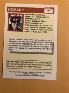 NOMAD #86 : 1990 Marvel Universe Series 1 card, NM/M,  Rookies