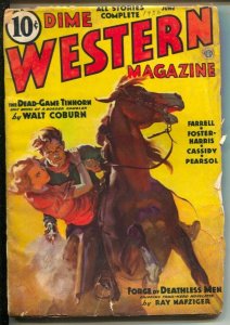 Dime Western-6/1936 Popular-Walter Baumhoffer cover art-Western pulp fiction ...