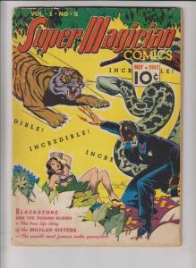 Super Magician Comics vol. 1 #5 VG- may 1942 - street and smith - blackstone