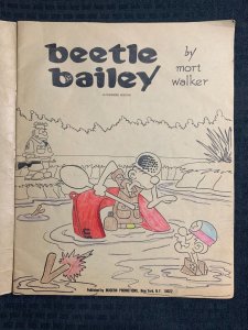 1972 BEETLE BAILEY Giant Comic Album by Mort Walker GD+ 2.5 Uncolored