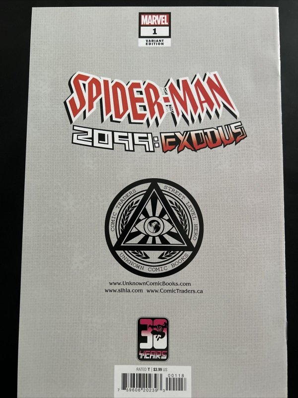 SPIDER-MAN 2099 EXODUS #1 ALAN QUAH Unknown 616 Virgin Variant  Marvel SEE PICS
