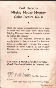 Mighty Mouse Mystery Color Picture #6  1957 - Post Cereals  -VG - Comic Book