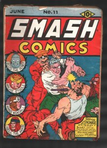 Smash Comics #11 1940Black X-Will Eisner-Gil Fox-Chick Carter-Abdul The Arab-... 