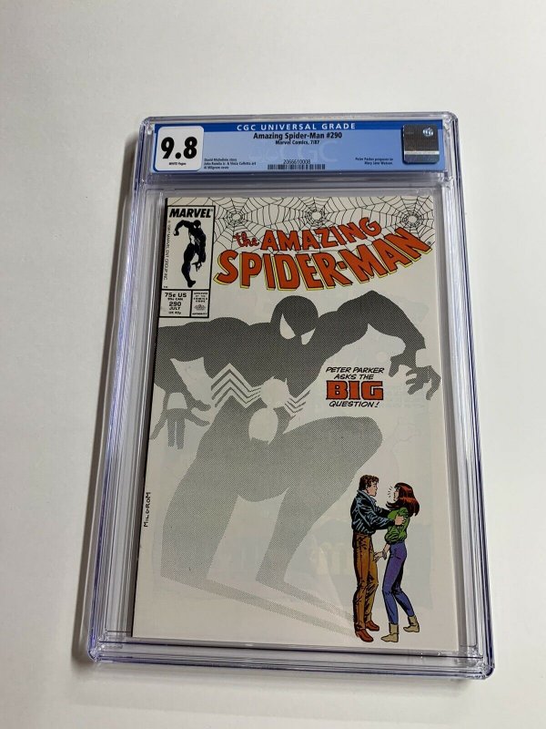 Amazing Spider-man 290 Cgc 9.8 White Pages Marvel Copper Age