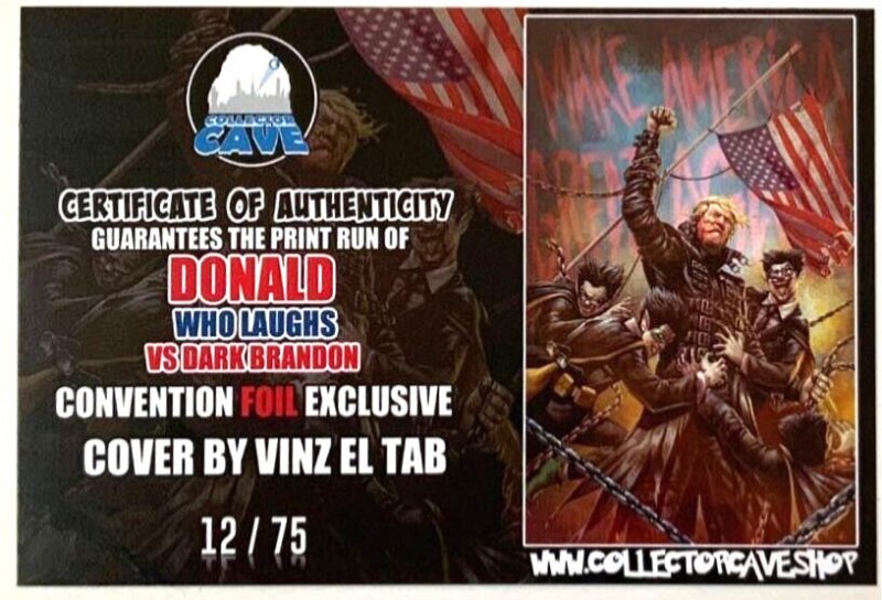 Donald Who Laughs vs Dark Brandon NYCC 2024 Exclusive RAW/FOIL SET W/COA
