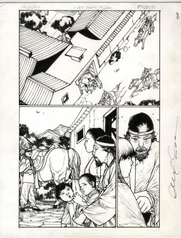 Mulan One Shot page 10 Published art by ALEX SANCHEZ Disney 