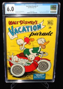 Vacation Parade #1 - Carl Barks Art - CGC Grade 6.0 - 1950