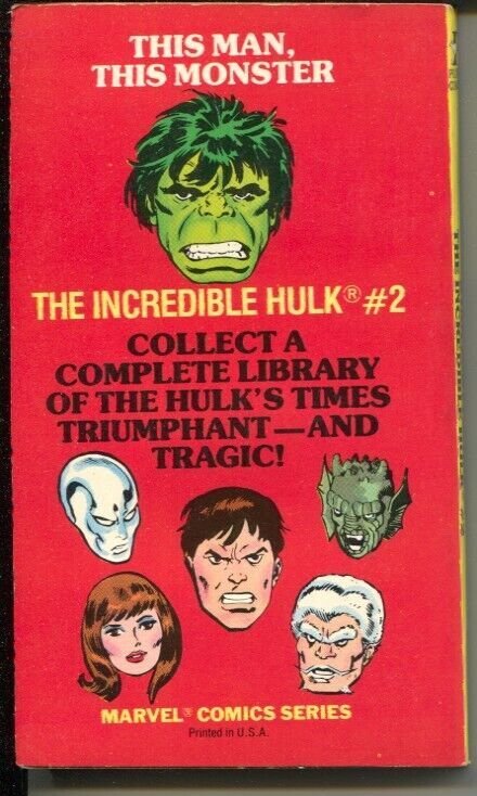 Incredible Hulk Paperback Book #2 -#82559-3-Stan Lee-John Buscema-color comics-F