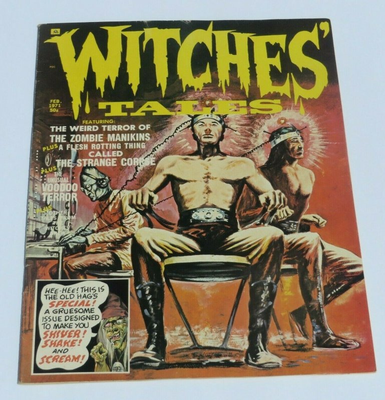 Witches Tales #1 VG/FN 1971 Eerie Horror Magazine Zombies The Strange Corpse