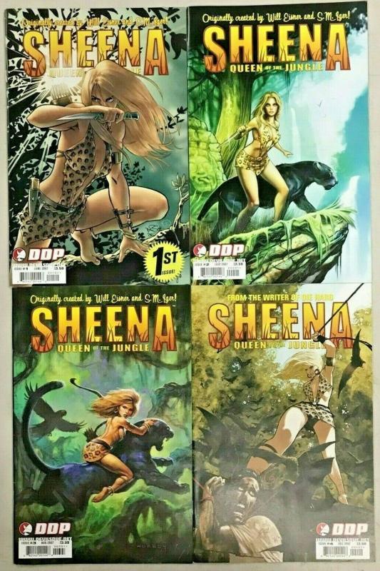 SHEENA QUEEN OF THE JUNGLE#1-4 VF/NM LOT 2007 DEVILS DUE COMICS