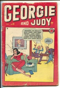 Georgie And Judy 22 1949 Marvel Good Girlart Willie Frankie Teen Humor Rar Comic Books Golden Age Marvel Humor Satire Hipcomic