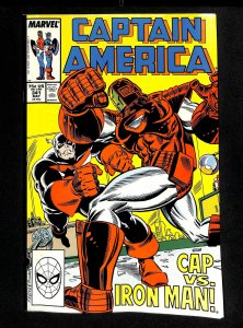 Captain America #341 VF/NM 9.0 1st Lemar Hoskins as Battlestar!