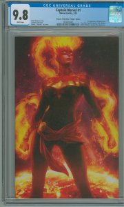 Captain Marvel #1 CGC 9.8 Artgerm Collectibles Virgin Edition!