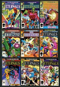 Eternals #1 - #9 (SET of 9 Issues) / 7.0 FN/VFN  /  1985