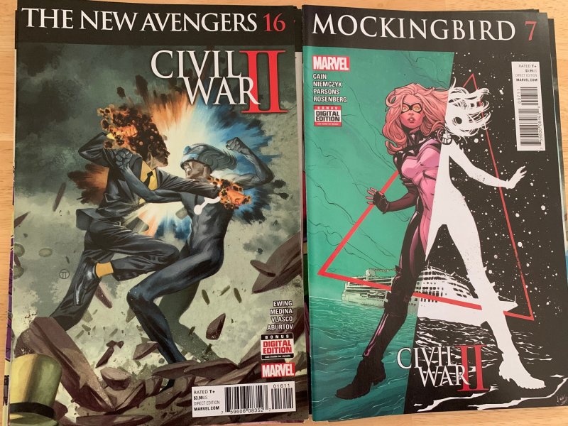 A collection of 59 Civil War II comics - Marvel - Spider-Man, Avengers, more