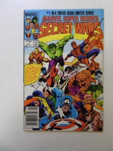 Marvel Super Heroes Secret Wars #1 FN- condition stain back cover