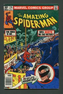 Amazing Spiderman #216 / 4.5 VG+  May 1981