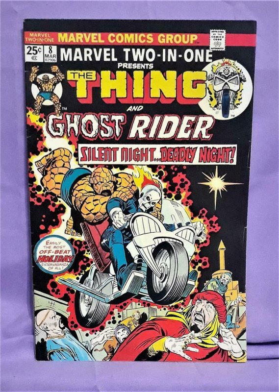 Steve Gerber MARVEL TWO-IN-ONE #8 Thing Ghost Rider Sal Buscema (Marvel, 1974)!