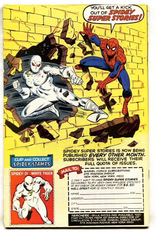 Spidey Super Stories #37--1978--White Tiger--comic book--Marvel