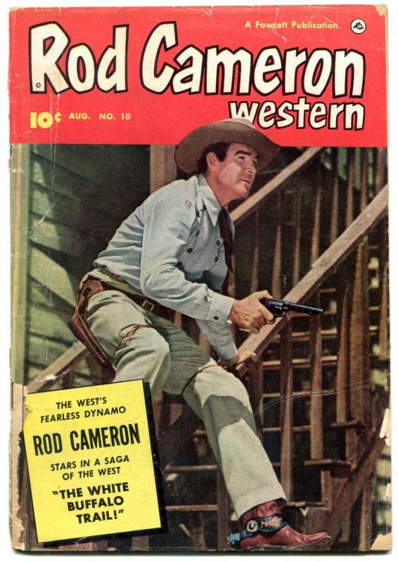 Rod Cameron Western #10 1951-FAWCETT-B-WESTERN FILM STAR- good