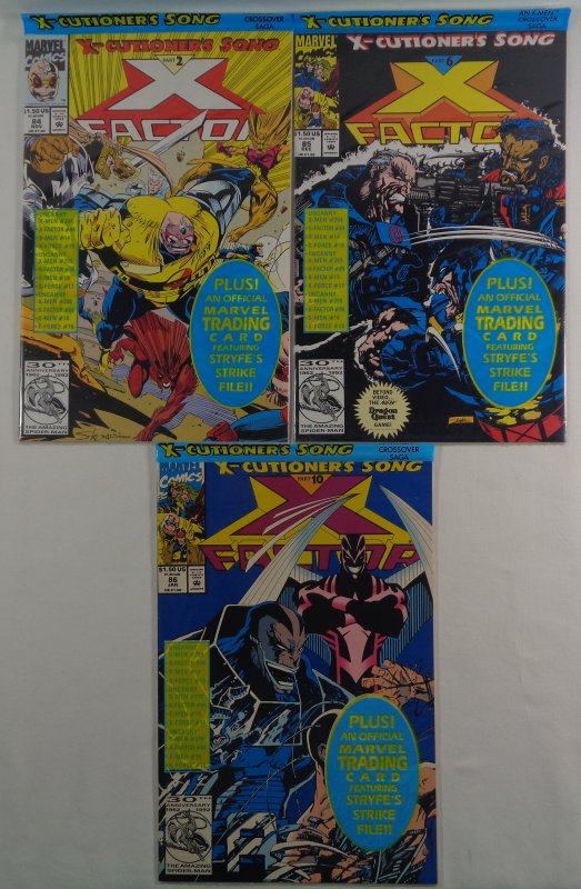 X-Factor #84 85 86 NM-/NM Sealed with Trading Cards Cable Apocalypse Marvel