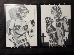 1994 Everette Hartsoe's RAZOR The Suffering Portfolio NM/FN 7 Prints in Envelope