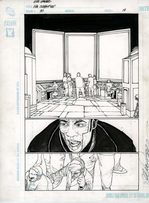 JSA: Classified #30 pg 14 Alex Sanchez Original Art  Mr.Terrific Justice Society