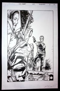 Pandemica #2 pg 19 Original Art Alex Sanchez bestselling author Jonathan Maberry