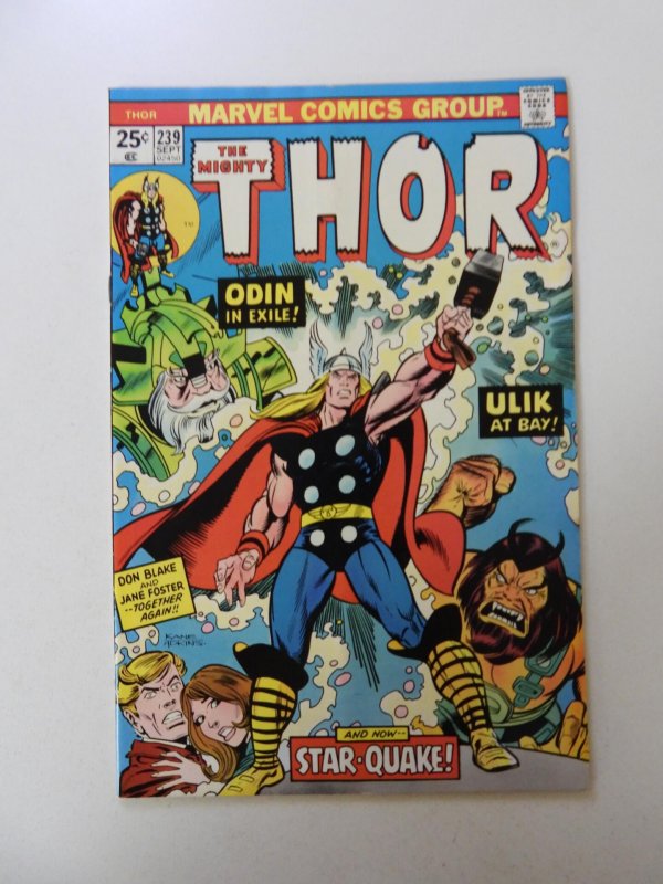 Thor #239 (1975) VG+ condition subscription crease