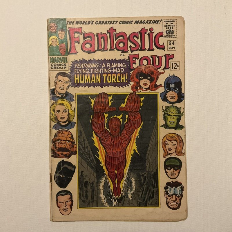 Fantastic Four 54 Good/Very Good Gd/Vg 3.0 Water Damage 1966 Marvel