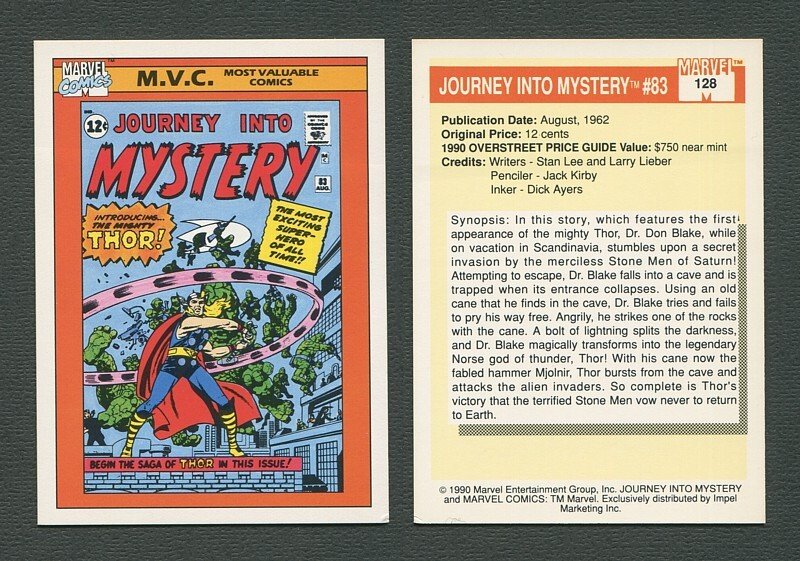 1990 Marvel Comics Card  #128 (Journey Into Mystery #83 Cover) NM