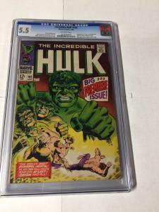 Incredible Hulk 102 Cgc 5.5 Ow Pages 