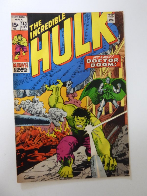 The Incredible Hulk #143 (1971) VG condition moisture damage