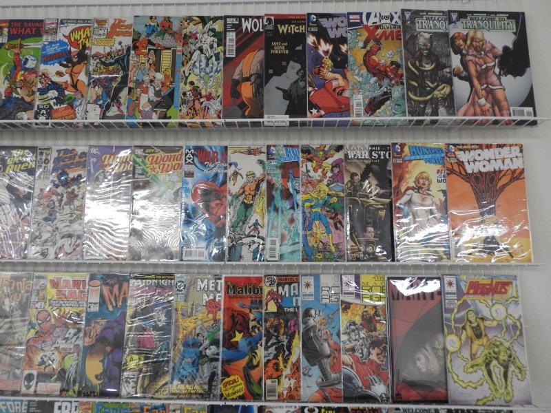 Huge Lot of 130+ Comics W/ Wonder Woman, Fantastic Four, Wolverine Avg. VF- Con.