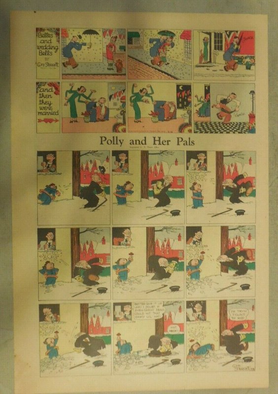 Polly and Her Pals Sunday by Cliff Sterrett from 2/16/1936 Tabloid Size !