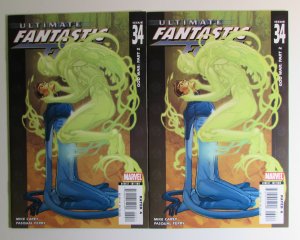 2006 Ultimate Fantastic Four Lot of 2 #34 Marvel Comics 1st Print Comic Books
