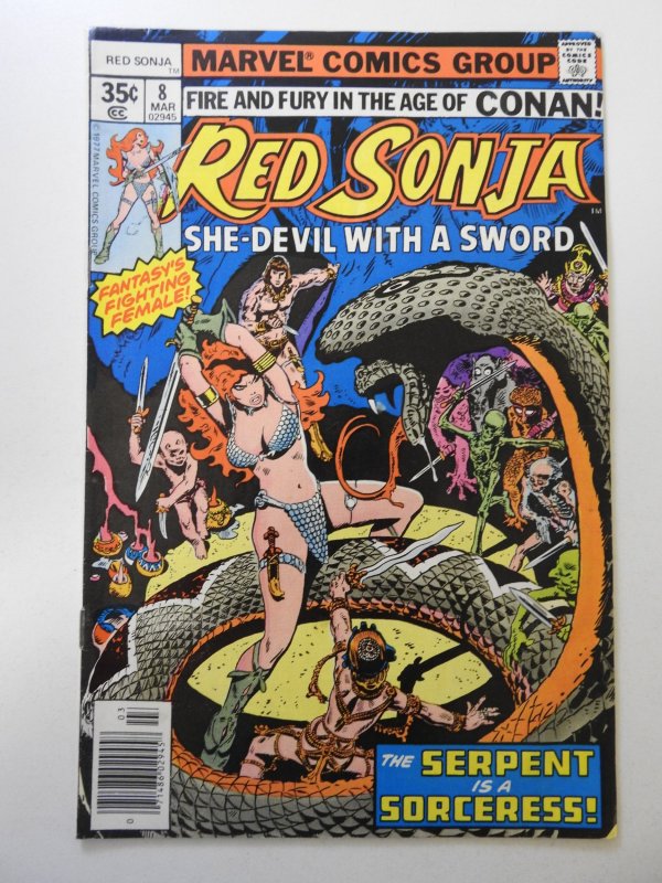 Red Sonja #8 (1978) VG Condition moisture stain, indentations fc