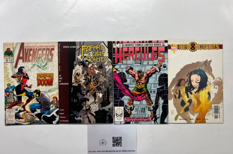 4 Marvel Comics New Mutants # 1+Hercules # 3+Avengers # 361+Fafhrd # 1 23 JS46