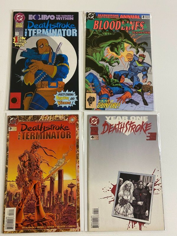 Deathstroke Terminator lot #0-60 + Annuals DC 44 pieces 8.0 VF (1991 to 1996)