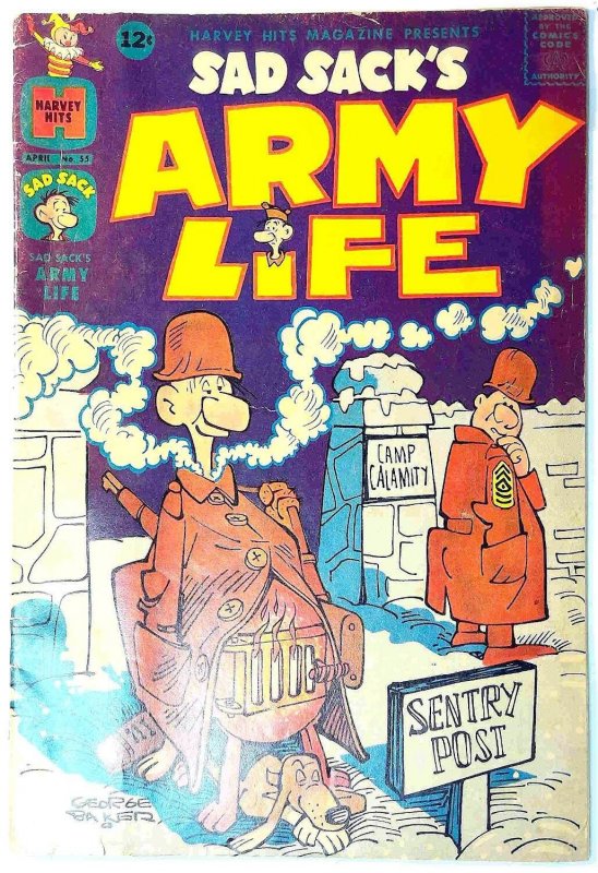 Harvey Hits Magazine Presents Sad Sack's Army Life #55 1962 Harvey Comic Book