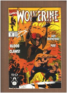 Wolverine #35 Marvel Comics 1991 Hama Silvestri LADY DEATHSTRIKE VF 8.0