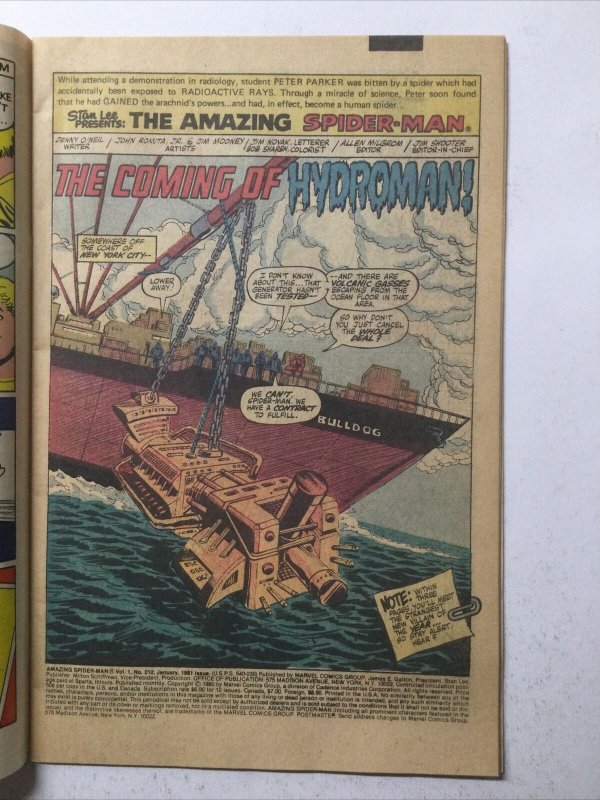 Amazing Spider-Man 212 Near Mint- nm- 9.2 Marvel