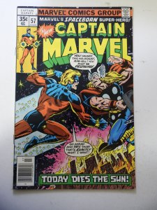 Captain Marvel #57 (1978) GD Condition centerfold detached