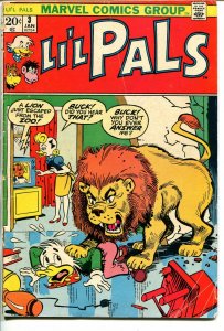 Li'l Pals #3 1973-Marvel-lion attack cover-funny animal reprints-G