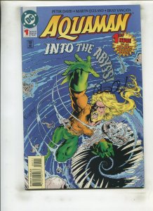 AQUAMAN #1 (9.0) SIGNED BY PETER DAVID!! 1994